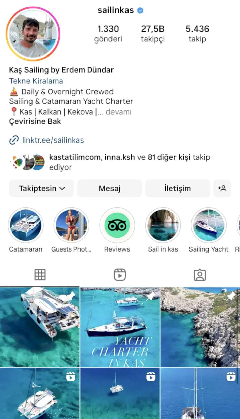 Instagram Sail in Kas with Larsoy Travel & Yachting