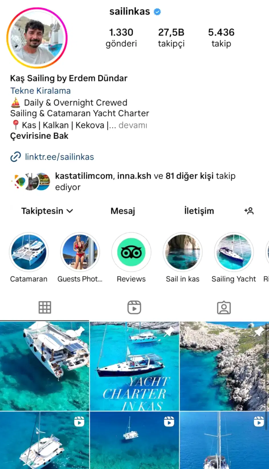 Instagram Sail in Kas with Larsoy Travel & Yachting